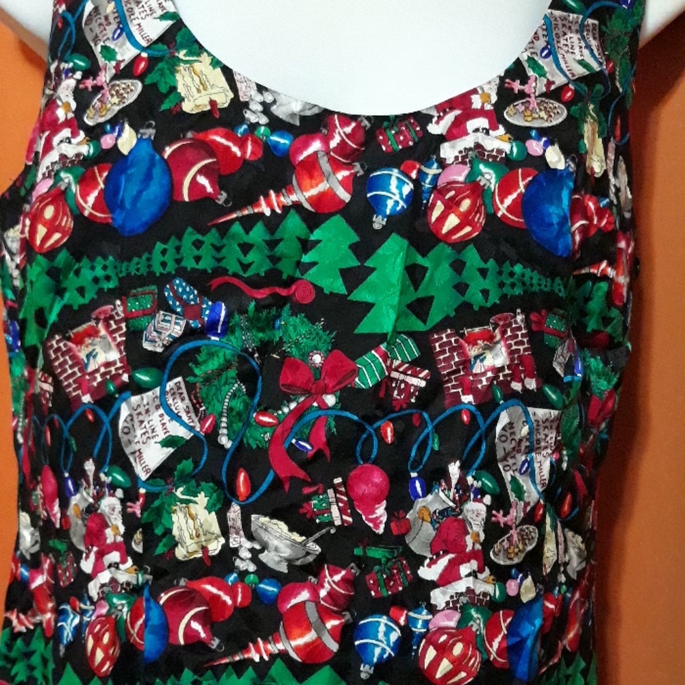 Nicole Miller Silk Christmas Dress - Picture 4 of 8